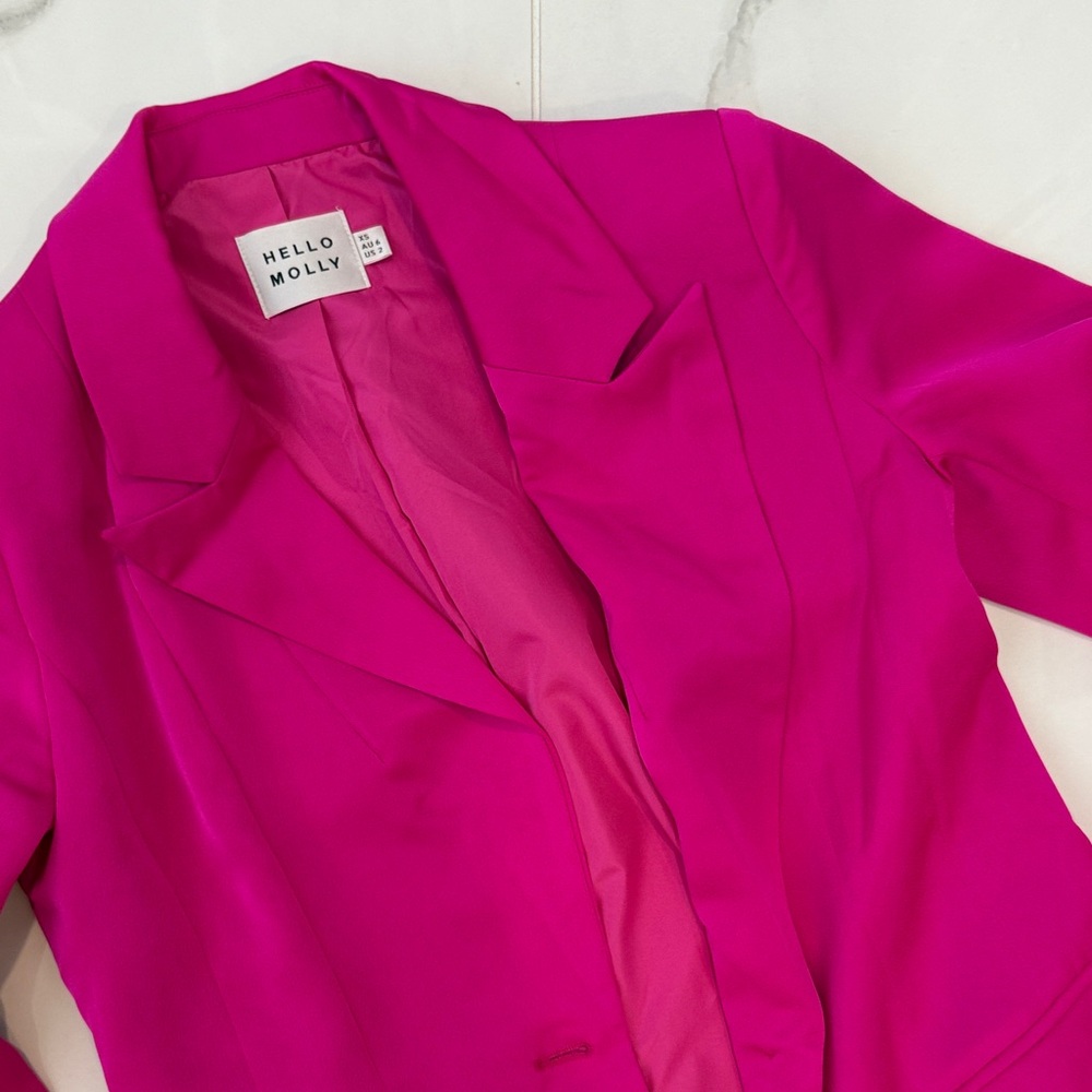 Hello Molly Fuchsia bright Blazer size xs - Picture 4 of 5